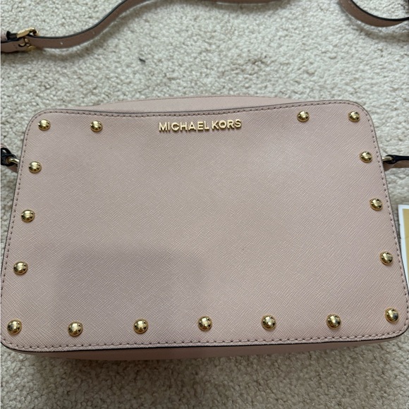 MICHAEL Michael Kors Blush Crossbody Bag with Gold Studs - Picture 2 of 5